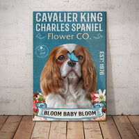 Cavalier King Charles Spaniel Flower Company Canvas SMR0902 73O31 thumb 1