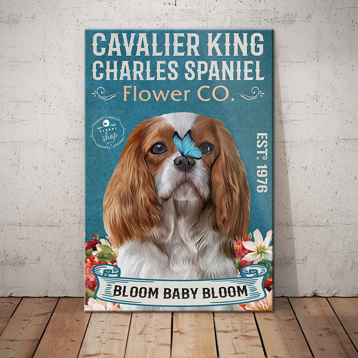 Cavalier King Charles Spaniel Flower Company Canvas SMR0902 73O31 1