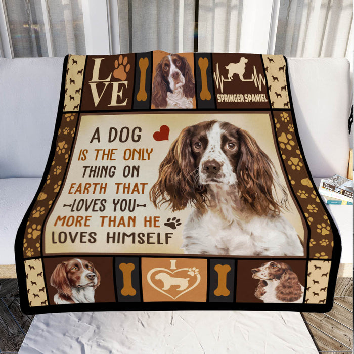 Springer Spaniel Dog Fleece Blanket MR0503 71O50 1