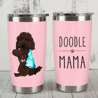 Chocolate Goldendoodle Dog Steel Tumbler SAP2908 81O36 thumb 1
