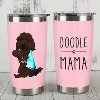 Chocolate Goldendoodle Dog Steel Tumbler SAP2908 81O36 thumb 1