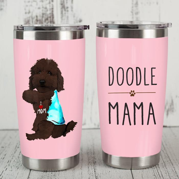 Chocolate Goldendoodle Dog Steel Tumbler SAP2908 81O36 1