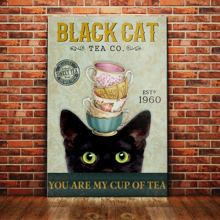 Black Cat Tea Company Canvas MR0304 67O58 - Famvibe