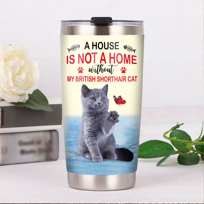British Shorthair Cat Steel Tumbler MR1807 71O59 1