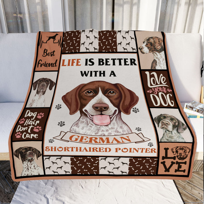 German Shorthaired Pointer Dog Fleece Blanket MR0402 70O51 1