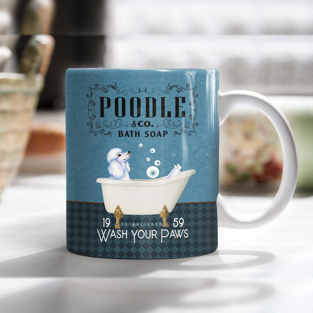White Poodle Dog Bath Soap Company Mug FB08018 81O60