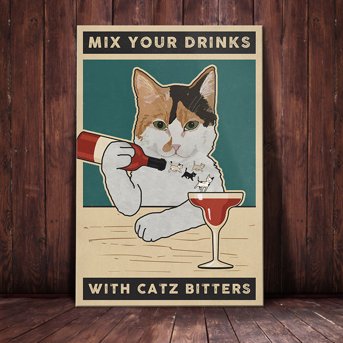 Calico Cat Bartender Canvas 1