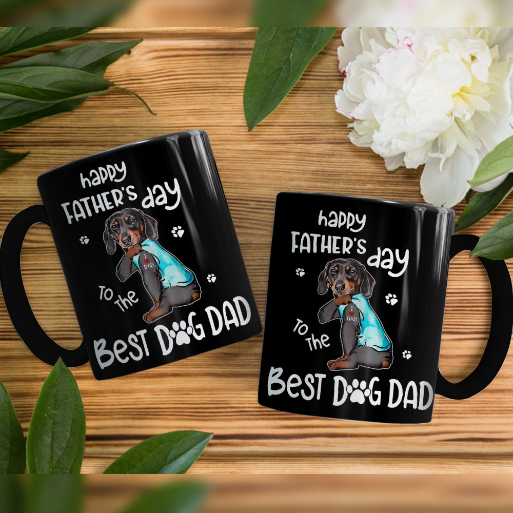 Dachshund Dog Dad  Black Mug MY83 95O36