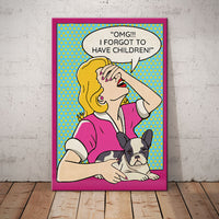 French Bulldog Retro Canvas AP2504 85O58 thumb 1
