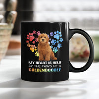 Goldendoodle Dog Rainbow Paw Black Mug MY103 73O58 thumb 1