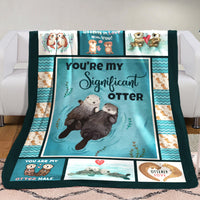 Otter Fleece Blanket JR1702 85O33 thumb 1