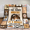 Beagle Dog Fleece Blanket OCT2901 85O34 1