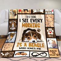 Beagle Dog Fleece Blanket OCT2901 85O34 thumb 1