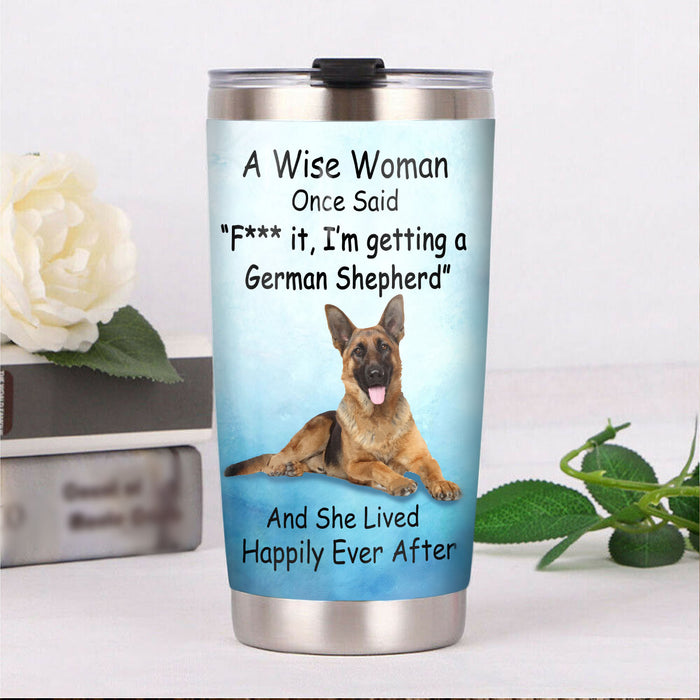 German Shepherd Dog Steel Tumbler MR0901 70O51 1