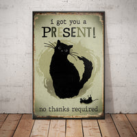 Black Cat Funny Present Canvas MY83 85O57 thumb 1