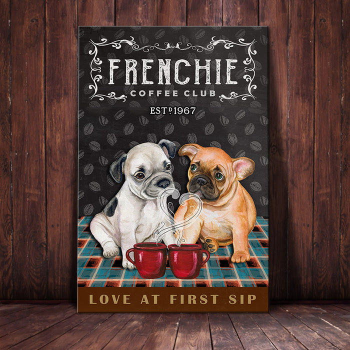 French Bulldog Coffee Club Canvas AP2401 95O53 1