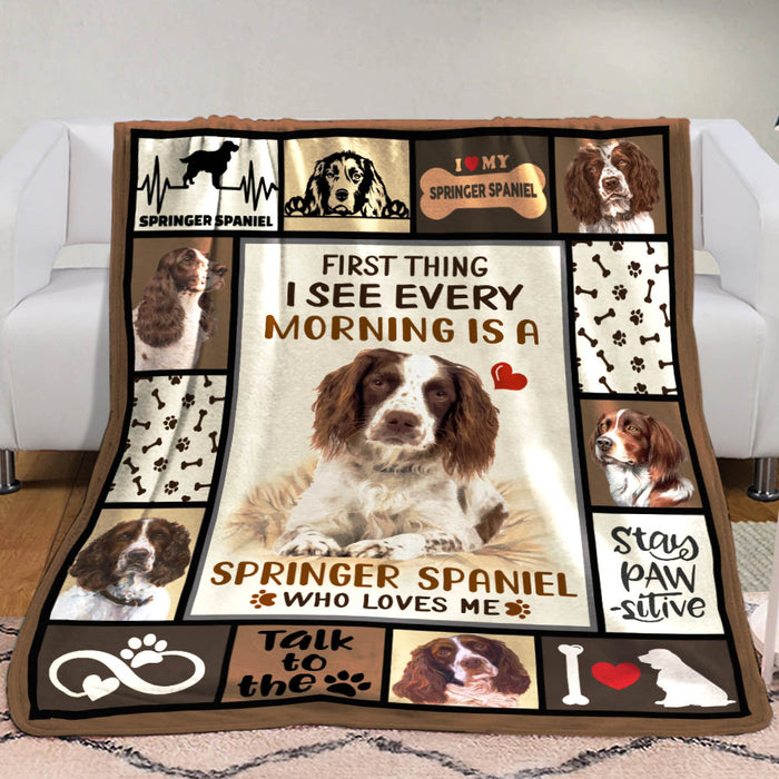 Springer Spaniel Dog Fleece Blanket MR0502 69O50 1