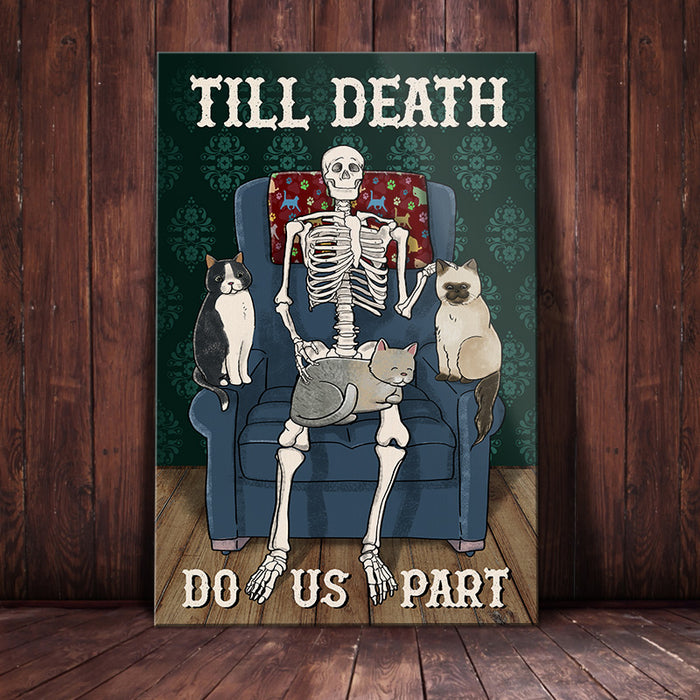 Cats And Skeleton Canvas MY111 90O61 1