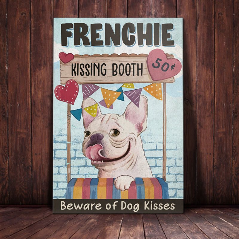 French Bulldog Kissing Booth Canvas MR0503 95O34