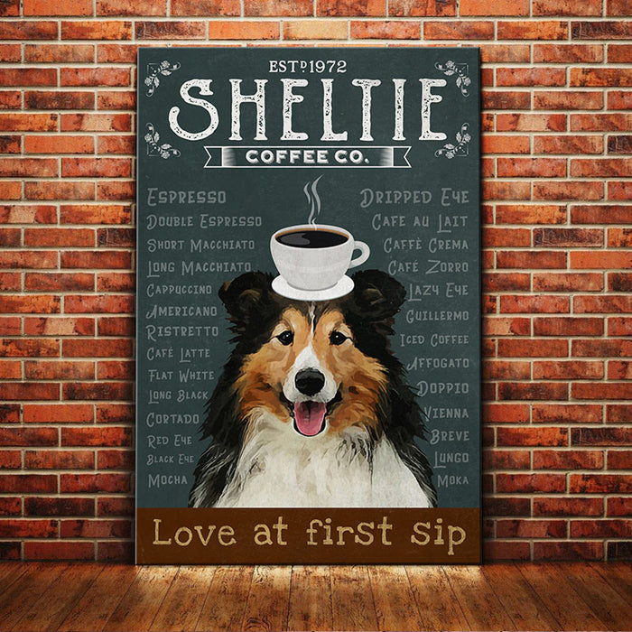 Shetland Sheepdog Coffee Company Canvas SAP0704 95O53 1