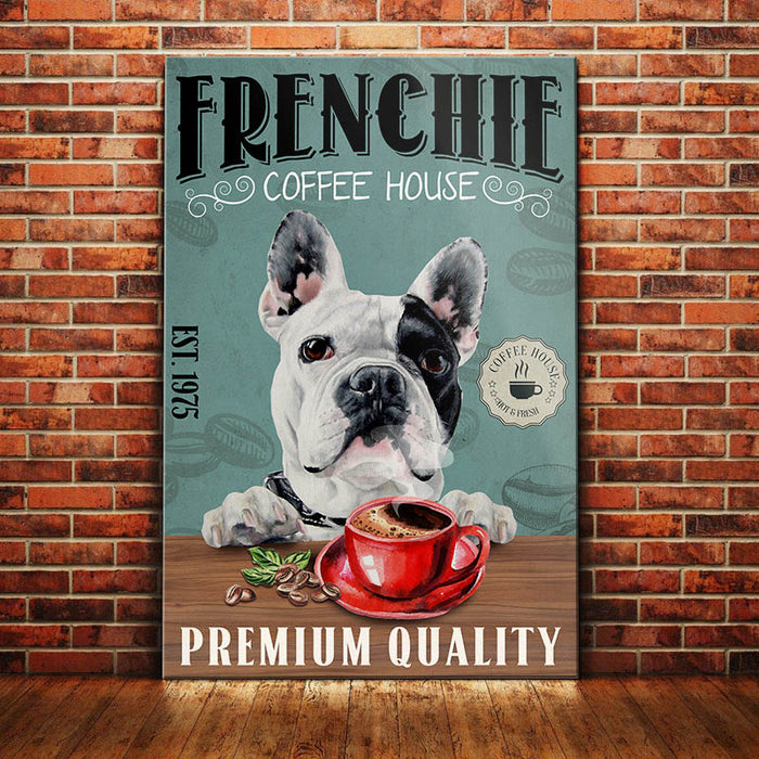 French Bulldog Coffee House Canvas MR0504 67O39 1