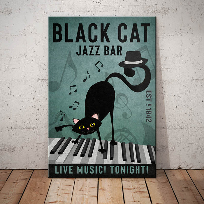 Black Cat Jazz Bar Canvas MR2301 85O36 1