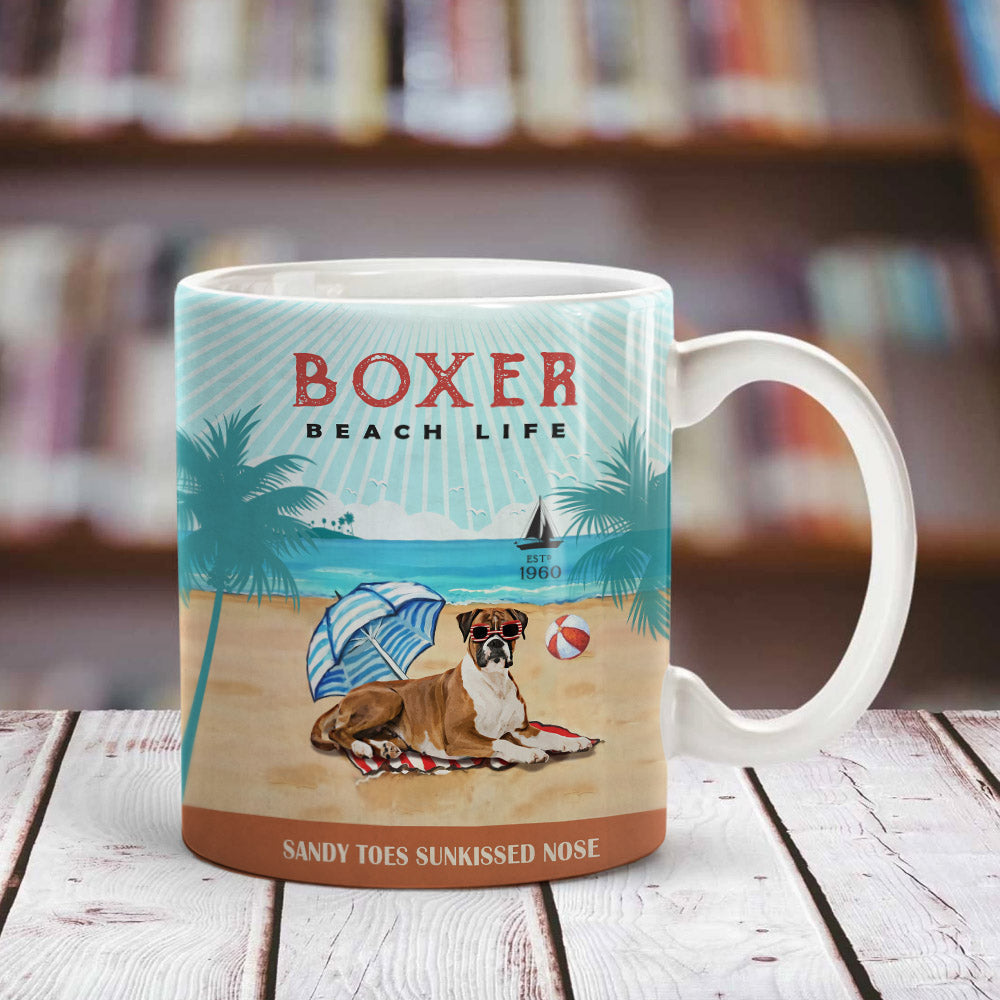 Boxer Dog Beach Life Mug SMY1310 67O53