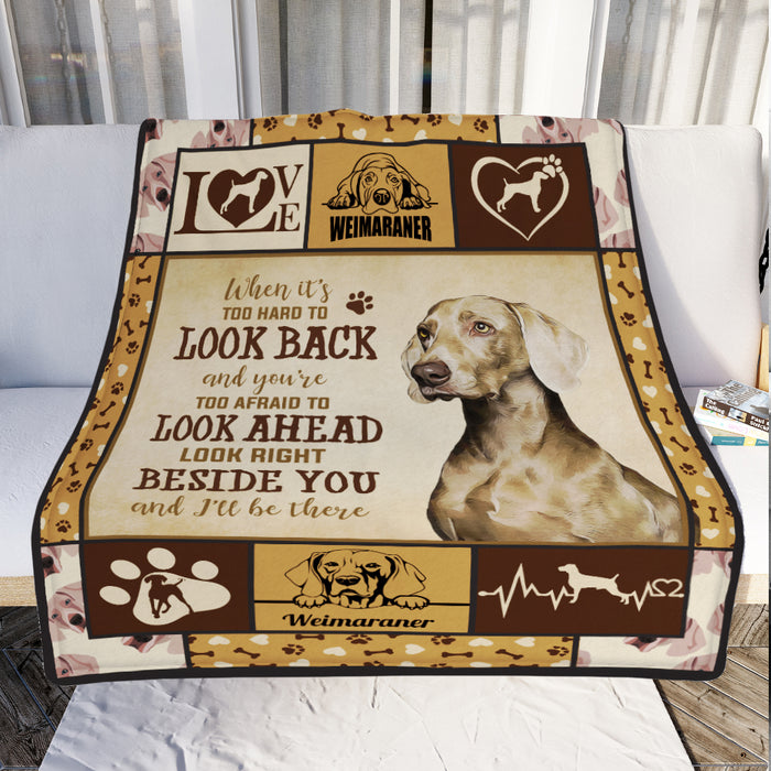 Weimaraner Dog Fleece Blanket MR0602 68O42 1