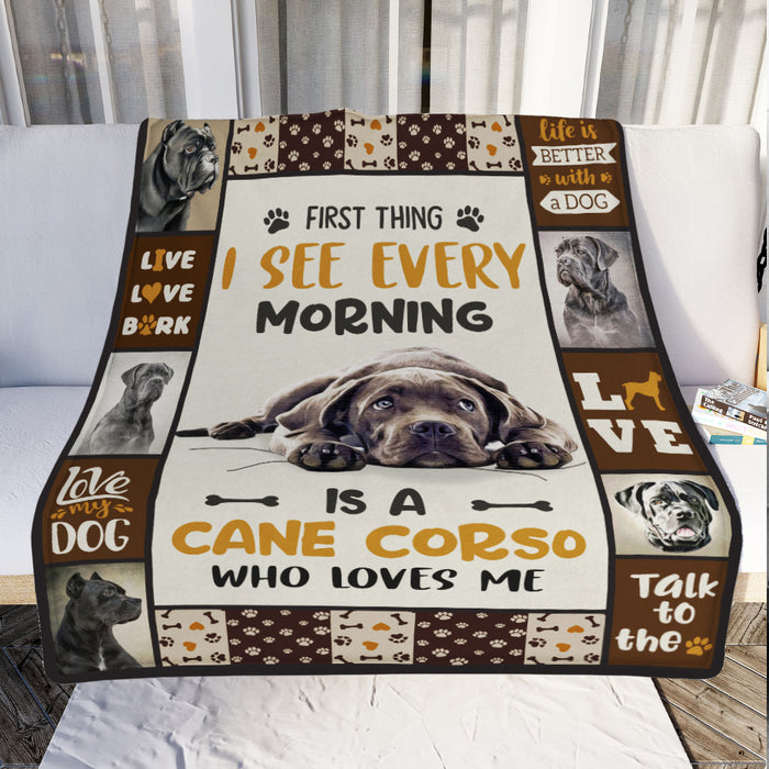 Cane Corso Dog Fleece Blanket MR0302 81O42 1