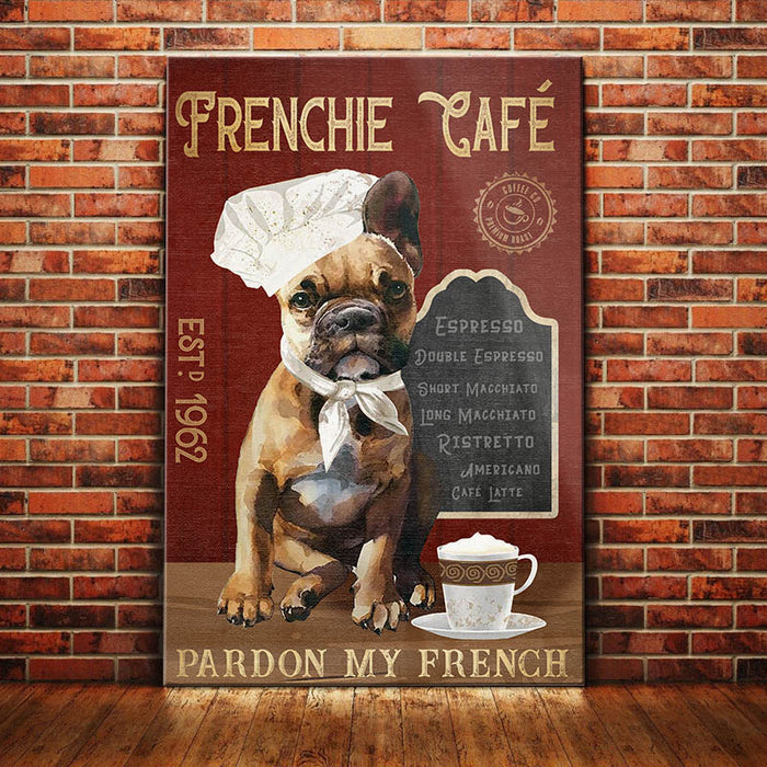 French Bulldog Coffee Company Canvas MR0401 85O36 1