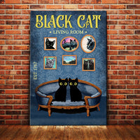 Black Cat Living Room Canvas AP2203 73O58 thumb 1