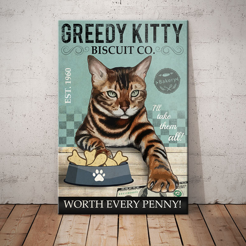 Bengal Cat Biscuit Company Canvas MR0701 85O34