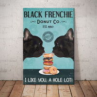 Black French Bulldog Donut Company Canvas MY122 67O58 thumb 1