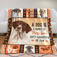 German Shorthaired Pointer Dog Fleece Blanket MR0402 71O42 thumb 1