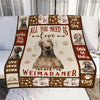 Weimaraner Dog Fleece Blanket MR0601 68O42 1