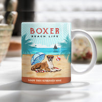 Boxer Dog Beach Life Mug SMY1310 67O53 thumb 1