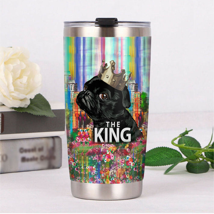 Black Pug Dog Steel Tumbler AP2801 90O58 1