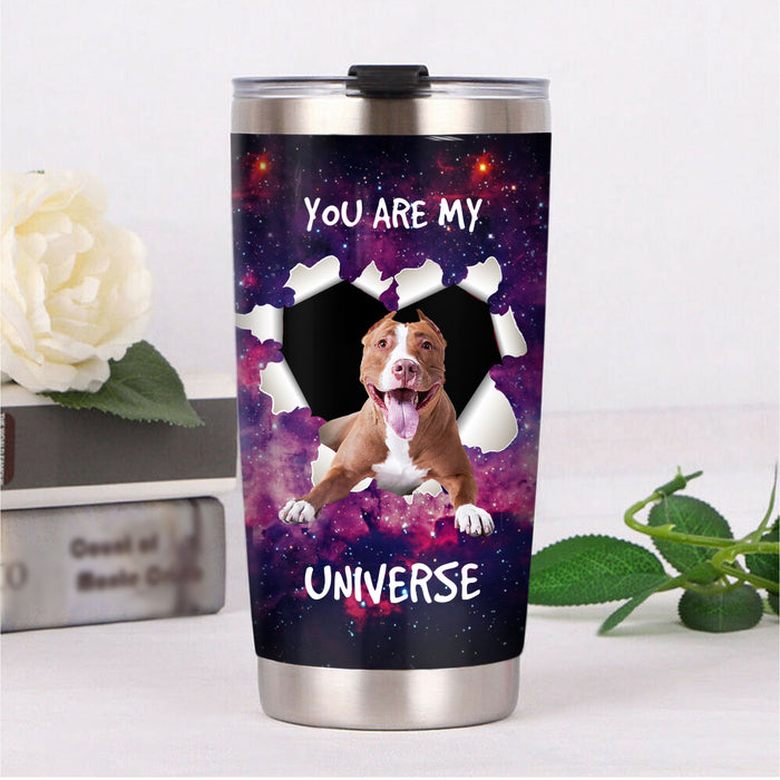 Pitbull Dog Galaxy Steel Tumbler MY71 90O58 1