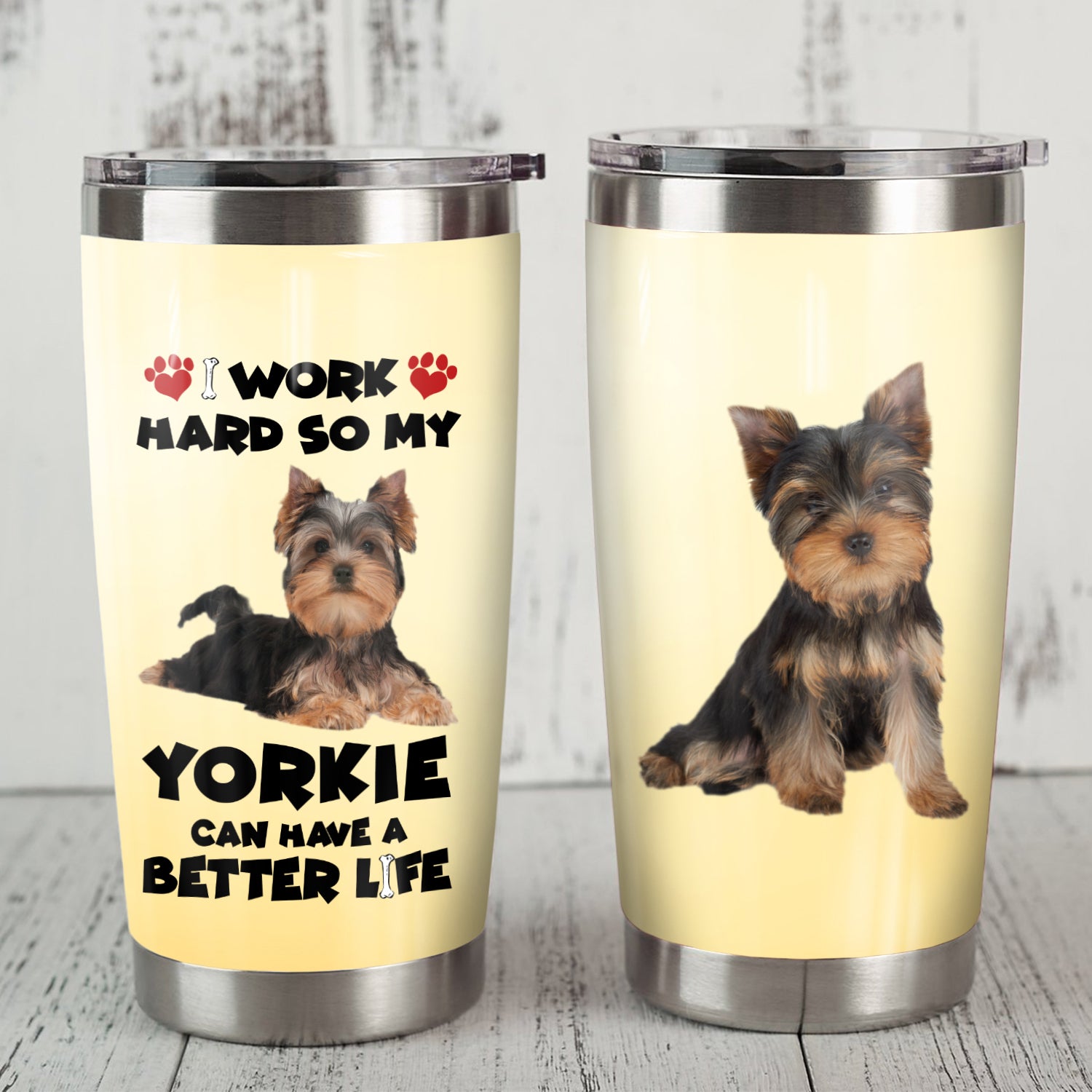 Yorkshire Terrier Dog Steel Tumbler MR1105 69O31