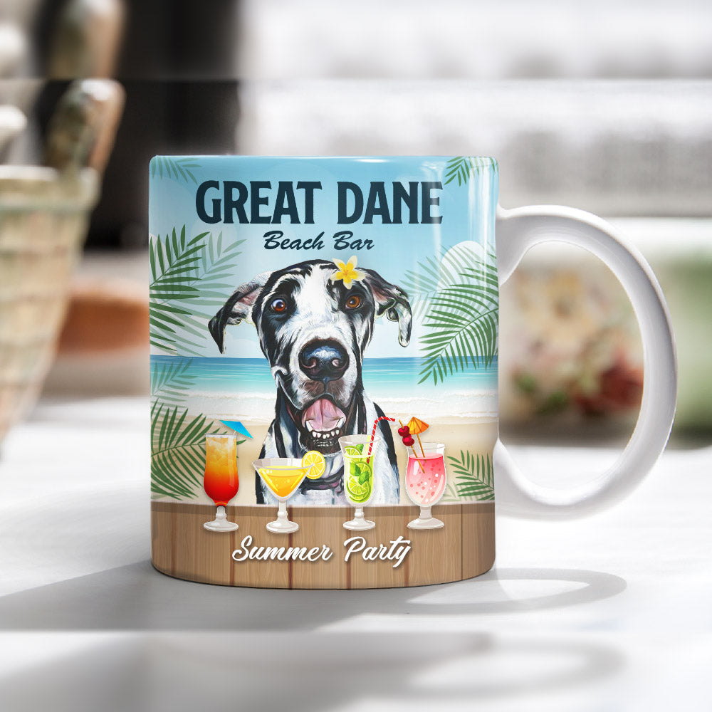Great Dane Dog Beach Bar Mug SMR2403 95O34