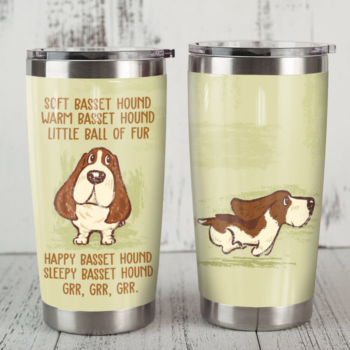 Basset Hound Dog Steel Tumbler MR0702 81O43 1