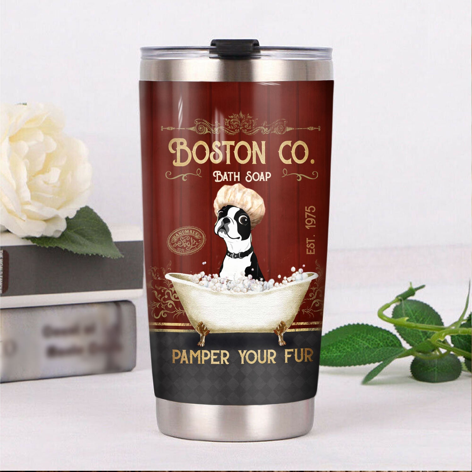 Boston Terrier Bath Soap Company Tumbler FB1003 85O34