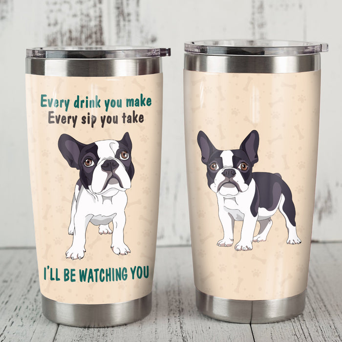 French Bulldog Steel Tumbler MR0706 68O56 1