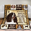Springer Spaniel Dog Fleece Blanket MR0602 81O51 1