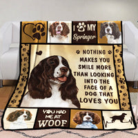 Springer Spaniel Dog Fleece Blanket MR0602 81O51 thumb 1