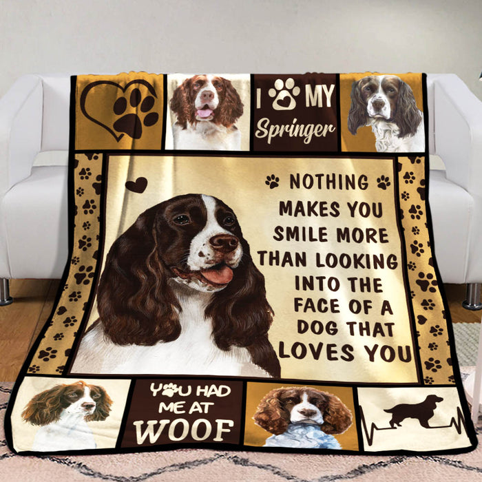 Springer Spaniel Dog Fleece Blanket MR0602 81O51 1