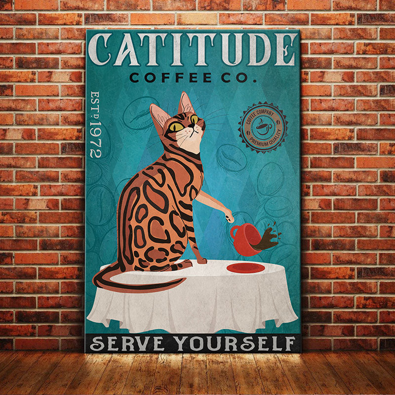 Bengal Cat Coffee Company Canvas SAP1403 85O53