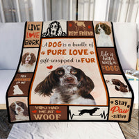 Springer Spaniel Dog Fleece Blanket MR0503 71O51 thumb 1