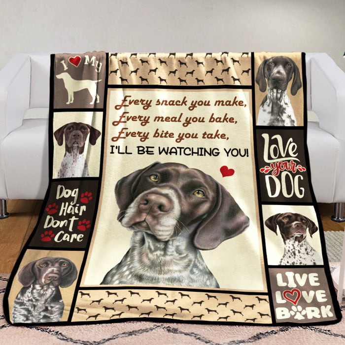 German Shorthaired Pointer Dog Fleece Blanket MR0403 68O49 1