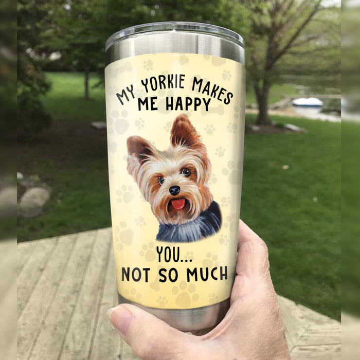 Yorkshire Terrier Dog Steel Tumbler MR1107 68O31 1